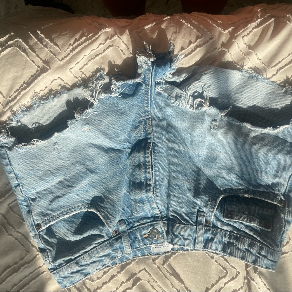 Zara Light Blue Denim Shorts